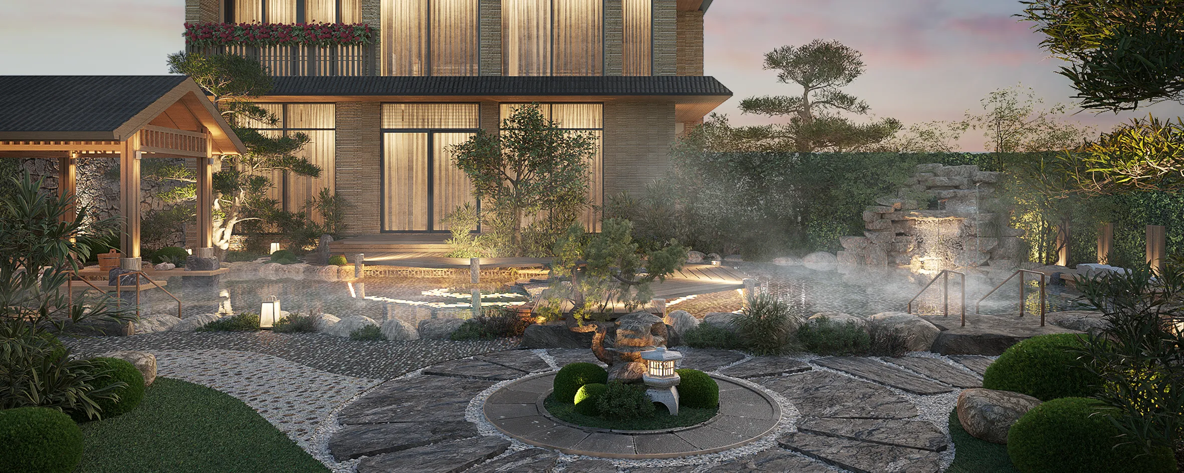 Onsen clubhouse & Yamaki park